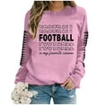 thumbnail image 4 of WEAIXIMIUNG Chandails d'Automne pour Femmes Grande Taille Femmes Décontracté Manches Longues Léger Col Rond Chandails Graphique de Football Imprimé Chandail Chandails Blouse Haut, 4 of 4