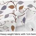 thumbnail image 4 of Oval Tablecloth Brown Leaf Tablecloth, Modern Plaid Leaf Oval Tablecloth, Checkered Tablecloth, Indoor/Outdoor Waterproof Wrinkle Free Durable Gingham Tablecloth for Oval Tables 54 X 72 in, 4 of 6