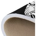 thumbnail image 6 of SKYSONIC Skateboarding Skeletons Haloween Area Rug Pad Dining Room Bedroom 5'x3', 6 of 6