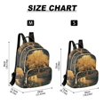 thumbnail image 3 of JIALIOU Mini Backpack Purse for Women Quilted Casual Daypack Small Travel Shoulder Bag, Golden Tree on River Bank, 3 of 7