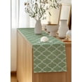 thumbnail image 5 of Table Runner 90 Inches Long for Kitchen Dining, Green Moroccan Dresser Scarf Farmhouse, Dining Table Decorations for Wedding/Parties, Morocco Boho Ethnic Abstract Geometric 13 x 90 In, 5 of 8