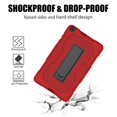 thumbnail image 6 of Dteck Case for Samsung Galaxy Tab A SM-T290 8.0 inch (2019 Released),Shockproof Armor Rugged Rubber Case Hybrid Hard PC Protective Stand Cover (Without Built-in Screen Protector),Red+Black, 6 of 6