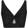 thumbnail image 4 of Hauts de Bikini pour Femmes, Hauts de Maillot de Bain à devant Torsadé, Hauts de Maillot Rehausseur, Haut de Maillot de Bain Confortable, Soutien-Gorge de Sport, Haut Tankini Rétro, 4 of 7