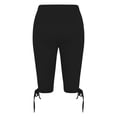 thumbnail image 5 of Jxximdong Leggings for Women Solid Color Lace Up Bow High Waisted Trousers Lightweight And Comfortable Soft Casual Pajama Pants Black L Yoga Pants, 5 of 5