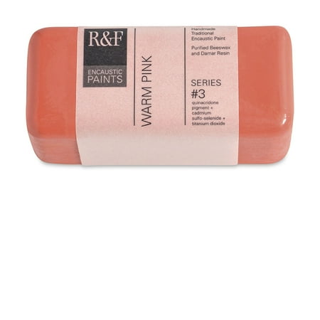 UPC: 0836943001374 | R&F Handmade Paints – Encaustic Paint Cake – 104ml Cakes – Warm Pink