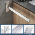 thumbnail image 4 of Toallero sin taladrar Toallero para pegar Toallero Acero inoxidable 304 Plata Cepillada Toallero Cuadrado Pared de un solo brazo Autoadhesivo para baño y cocina 38CM, 4 of 5