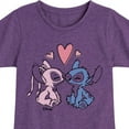 thumbnail image 3 of Disney - Lilo & Stitch - Angel & Stitch Share Kisses - Toddler & Youth Girls Short Sleeve Graphic T-Shirt, 3 of 5