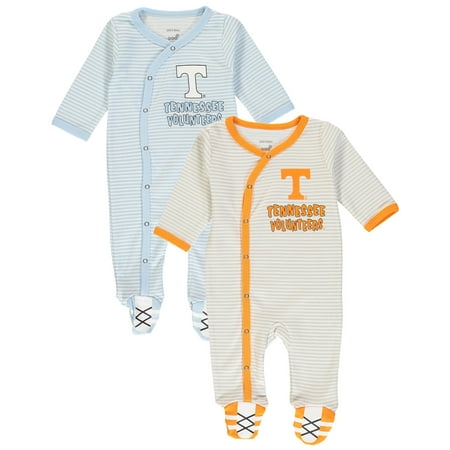 Tennessee Volunteers Newborn & Infant Two-Pack Sunday Best Coverall Pajamas Set - Tennessee Orange/Light