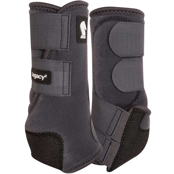 Classic Equine Lightweight Legacy2 Hind Sports Horse Boots Charcoal Medium