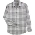 thumbnail image 1 of Tasso Elba - Camisa con botones a cuadros Mila para hombre, gris, pequeña, 1 of 1