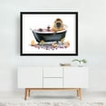 thumbnail image 6 of Happy Cappy Bath - Painting Humor Surrealism Bathroom Decor Animal Modern Art Pop Art Whimsical Black Framed Wall Art Print 16 x 24 inches, 6 of 7