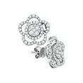 thumbnail image 1 of Boucles d'Oreilles Pendantes Convertibles en Étoile Diamant Rond pour Femmes en Or Blanc 18kt 1.00 Cttw, 1 of 1