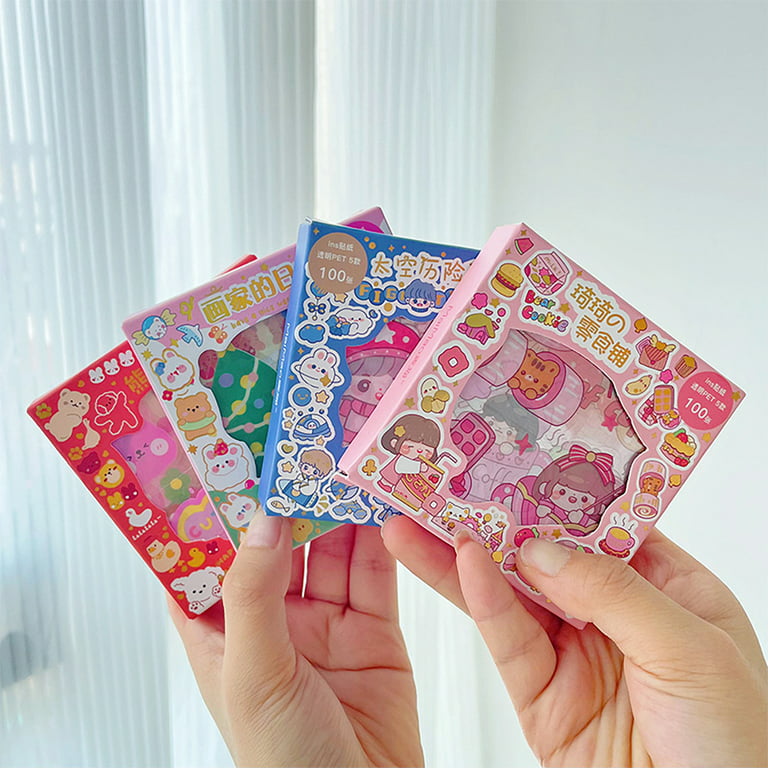 50PCS/SET kawaii Stationery Kit washi Tape + Memo Pads + Stickers Cute  School Supplies Scrapbook Planner for Girl Student
