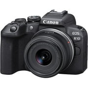 Canon EOS R10 Mirrorless Camera (New, Black) with RF-S 18-45mm F/4.5-6.3 IS STM Lens, 128GB Memory, Case, Tripod, Filters Bundle (International Version)