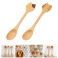thumbnail image 3 of MasteelfCA 2pcs Wooden Spoon Soup Spoon Teaspoon Rice Serving Spoon Salad Spoon Kitchen Utensils, 3 of 6