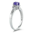 thumbnail image 2 of SZUL Women's Tanzanite and Diamond Regal Channel Ring 14k White Gold, 2 of 5