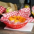 thumbnail image 2 of TrueCraftware- Set of 12 Plastic Round 8" Fast Food Basket Red- Fry Fast Food Baskets, Round-Shaped Tray for Fast Food Restaurant Supplies Deli Serving Chicken Burgers Sandwiches & Fries, 2 of 5