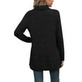thumbnail image 6 of Qulqfy Dressy Women's Sweaters Black Turtleneck Pullover Business Casual Ribbed Knit Split Hem Shirts Womens Lightweight Sweaters L, 6 of 6