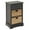 Black 1 Drawer Solid Rectangle 16" x 13" x 28", variant on DecMode 16" x 28" Black Wood 1 Drawer Storage Unit with 2 Wicker Basket Drawers, 1-Piece