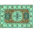 thumbnail image 1 of Ahgly Company Indoor Rectangle Persian Turquoise Blue Traditional Area Rugs, 6' x 9', 1 of 4