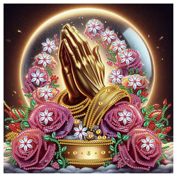 5D DIY Diamond Painting Kit Rose Gold Finger Special Shape Creative Diamond Craft Suitable for Home and Office Decor, Festive Gifts