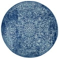 thumbnail image 3 of SAFAVIEH Round Rug 3' - Evoke Collection - Traditional Design, Navy & Ivory, Non-Shedding & Easy Cleaning, Ideal for Living Room, Bedroom, Dining Space, 3 of 11