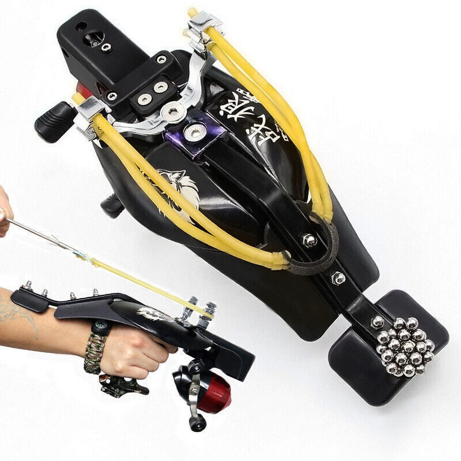 Zengest Pro Fishing Slingshot w/ Laser High Velocity Catapult Power Shooting Kit