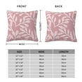 thumbnail image 4 of YFYANG Square Decorative Throw Pillow Case (Without Pillow Insert), Pink Leaf Texture Bedroom Sofa Car Cushion Cover, 26"x26", 4 of 9