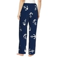 thumbnail image 3 of Daiia Nautical Themed Simple Anchors Women's Sleep Pant with Pockets and Drawstring,Pajama Pants-XX-Large, 3 of 9
