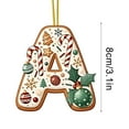 thumbnail image 1 of SDNall Christmas Tree Decorations, Christmas Tree Decoration 2D Acrylic Decoration Letter Pendant with 26 Letters Christmas Hanging Decoration Diy Crafts Christmas Home Decoration, 1 of 5