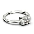 thumbnail image 2 of Minimalist 1.00 Carat Emerald Cut Diamond Moissanite Engagement Ring, Wedding Ring in 925 Sterling Silver With 18k White Gold Plating, Gift For Her, Promise Ring, Anniversary Ring, 2 of 3