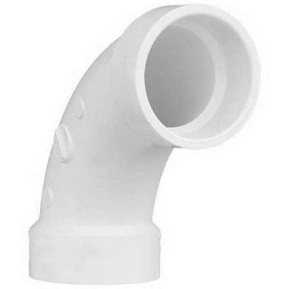 PVC 90 Degree Long Sweep Elbow, Hub, 1-1/2 in Pipe Size