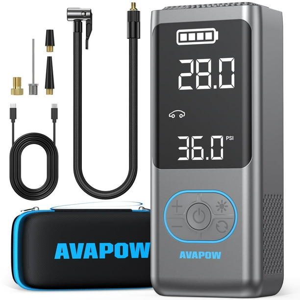 Inflador de neumáticos AVAPOW AP18, compresor de aire portátil, 150 PSI