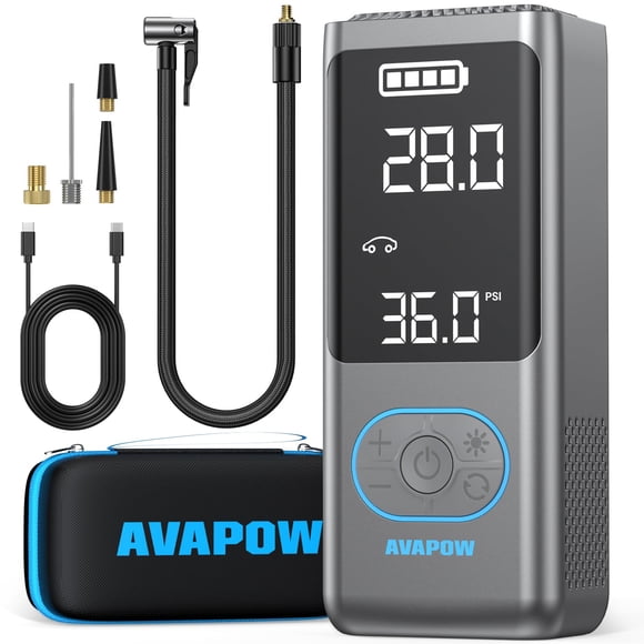 Inflador de neumáticos AVAPOW AP18, compresor de aire portátil, 150 PSI