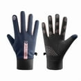 thumbnail image 2 of Winter Gloves Touch Screen Warm Gloves Cold Weather Windproof Cycling Driving Riding Bike Telefingers Thermal Gloves Non-Slip Silicone Gel Adjustable Full Finger Mittens Thin Pink, 2 of 5