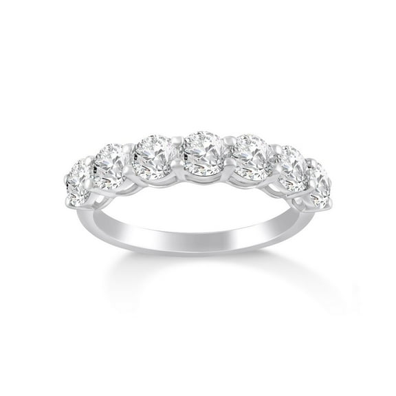 Araiya Fine Jewelry 10K White Gold Round-shape Lab Grown Diamond Wedding Band Ring (2 Cttw, D-F Color, VS1 Clarity) Size 5