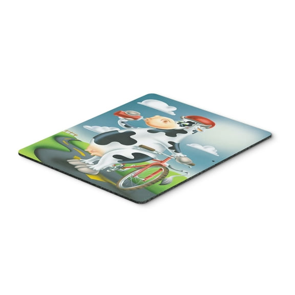 Carolines Treasures APH0532MP Cow on a Bike Ride Mouse Pad Hot Pad or Trivet Large multicolor