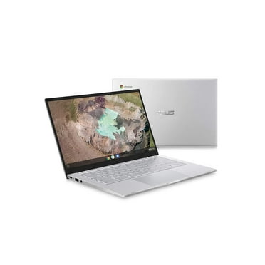 ASUS Chromebook C425 Clamshell Laptop, 14" FHD 4-Way NanoEdge Touch Screen, Intel Core m3-8100Y Processor, 4GB RAM, 128GB eMMC Storage, Backlit KB, Silver, Chrome OS, C425TA-AS348FT