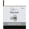 thumbnail image 5 of Mainstays Modern Round Robe Hook in Satin Nickel, 2 Pack, 5 of 8