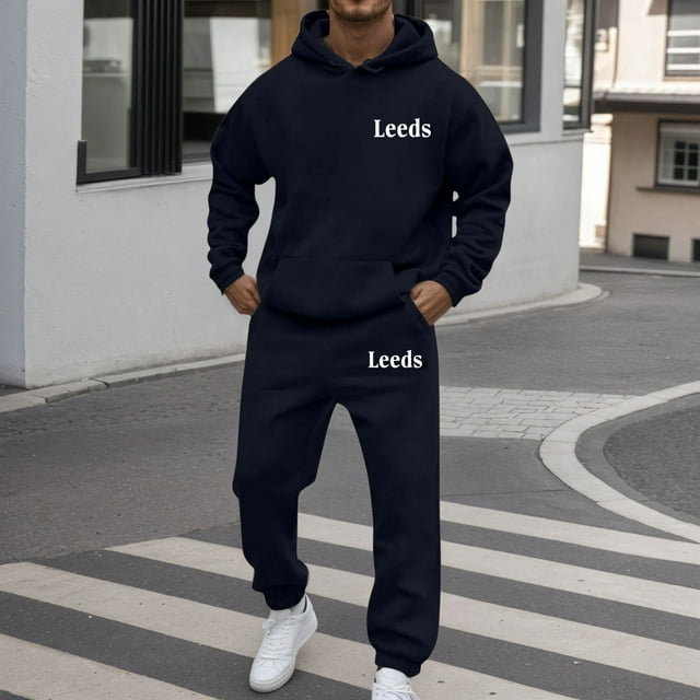 TINZ Ensemble Deux Pièces à Capuche Survêtement Confortable Tenue Athlétique Décontractée Tissu Doux Tenue de Joggeur pour Style de Rue et Complets Classiques Vestes de Bal pour Hommes