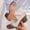 Coffee, variant on Women's Block Heeled Sandals Chunky Heels Square Open Toe Slip on Backless Mules Heeled Slippers Dressy Party Prom Wedding Shoes Orange 7(39)