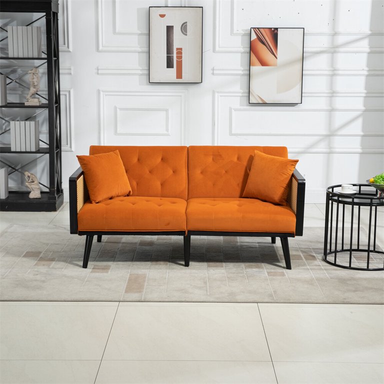 Rattan Sleeper Sofa And Loveseat Baci Living Room