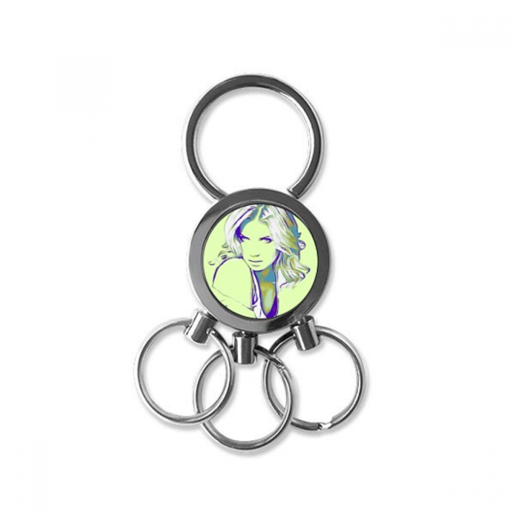features american beauty goodliness stainless steel metal key holder chain keychain