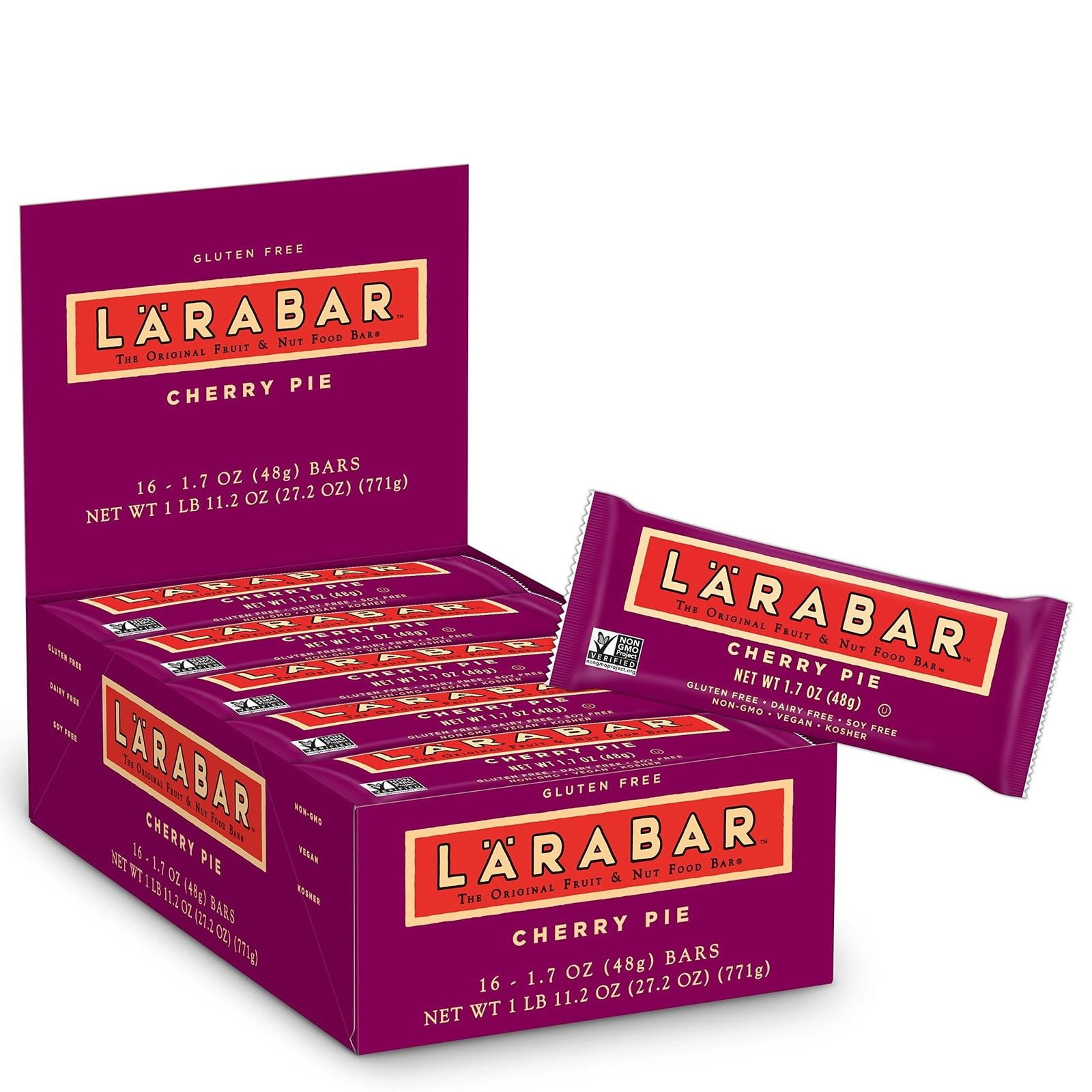 1 PACKS Larabar Gluten Free Fruit & Nut Food Bar, Cherry Pie, 16 1.