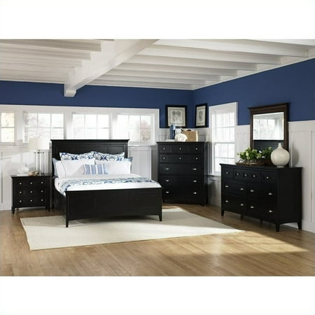 Magnussen Southampton Storage Panel Bed 5 Piece Bedroom Set In Black