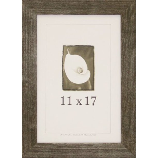 11x17 Farmhouse Barnwood Picture Frame w/PlexiGlass Charcoal Walmart