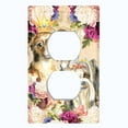 thumbnail image 3 of Metal Light Switch Plate Cover Cute Floral Papillion Couple Gold Crown DOG025, 3 of 15