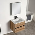 thumbnail image 6 of Blossom Annecy 24" Wall Mounted Vanity | Maple Strip | Ceramic Sink | Modern Floating Bathroom Cabinet, 6 of 8