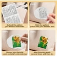 thumbnail image 4 of 20Pcs Leopard Water Soluble Hand Sewing Stabilizers 8.3"x11.7" Animal Monstera Deliciosa Embroidery Pattern Stabilizer 4 Sheets Stick and Stitch Embroidery Paper Sticker, 4 of 7
