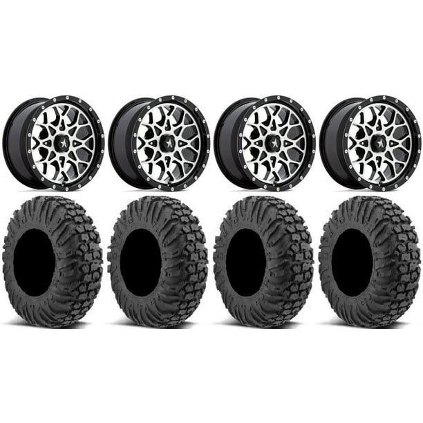 MSA Portal 16" Wheels Machined 30" MotoVator Tires CanAm Commander